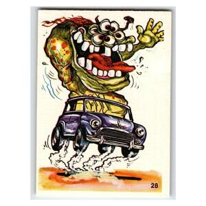 Vintage Monster Hot Rod Car Sticker Single #28 Gross-Out Style Cartoon